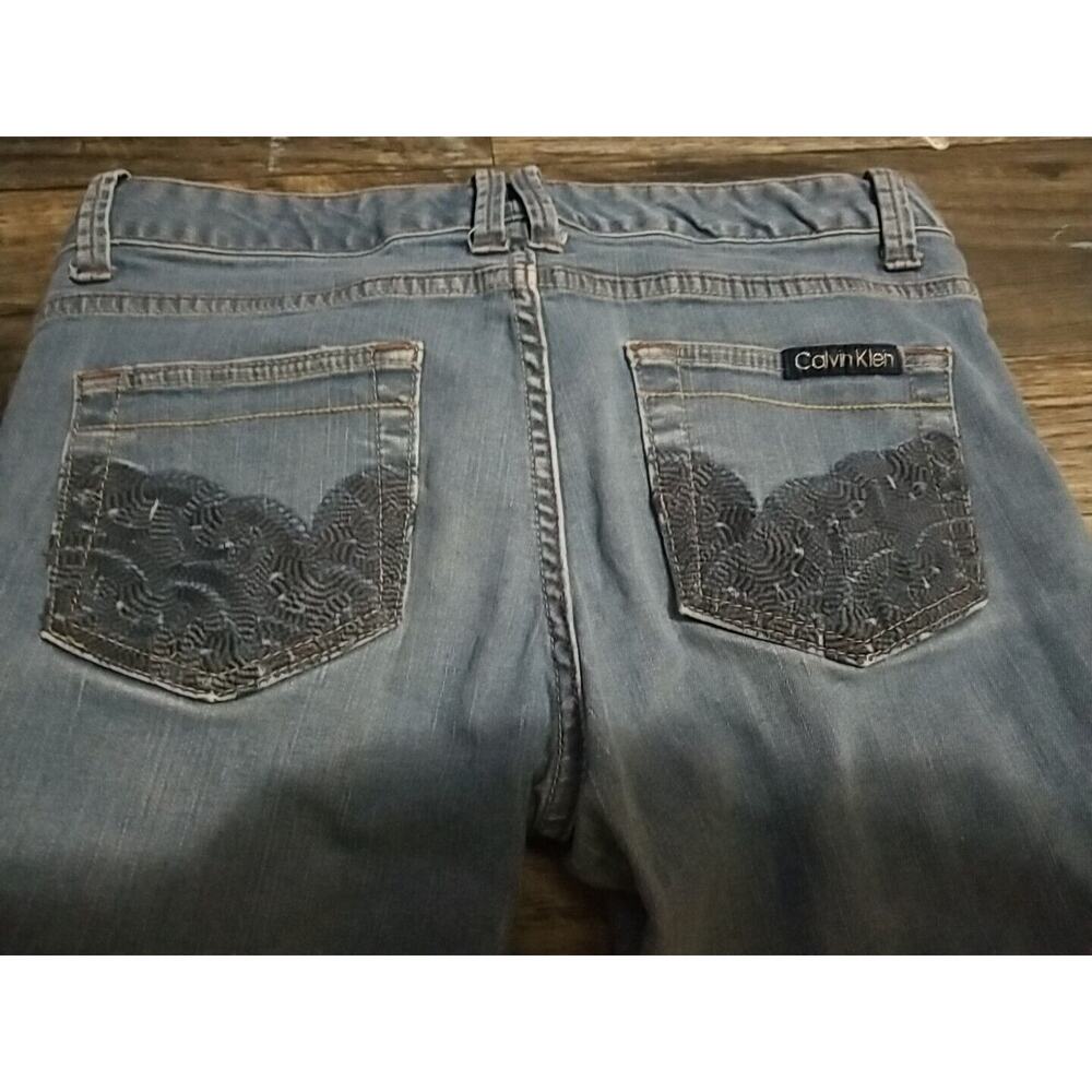 Calvin Klein Jeans Womens 4 Light Blue Straight Denim pre-owned